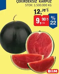 ÇEKİRDEKSİZ KARPUZ KG fiyat ve kampanya bilgisi